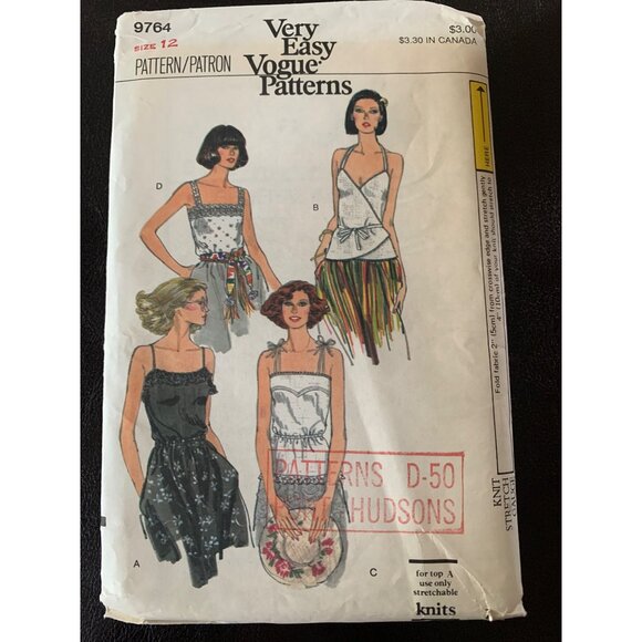 Vogue Misses Top Sewing Pattern 9764 Sz 12 - Uncut - Picture 8 of 10